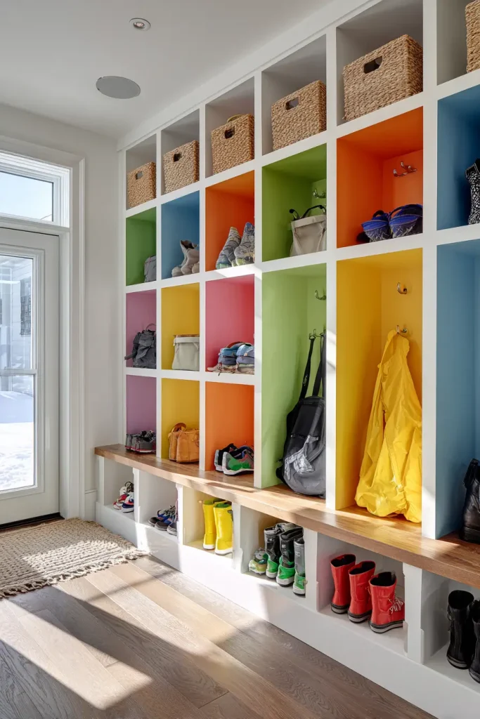 1. Build a Custom Cubby System for Each Family Member