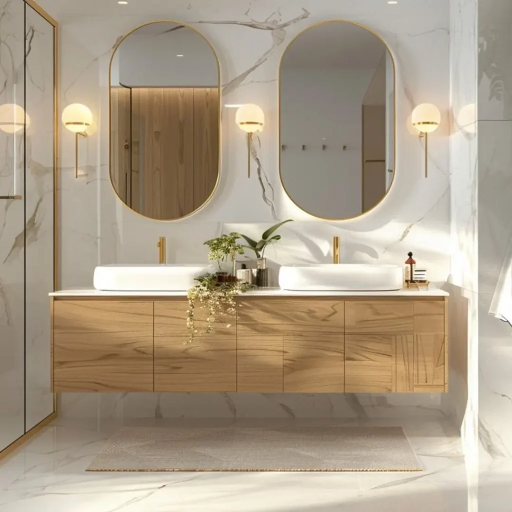 1. Install a Floating Vanity to Create Airflow