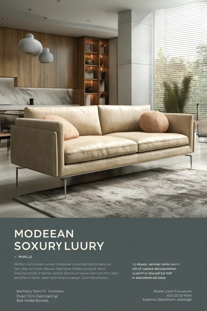 1. Modern Minimalist Luxury Sofa Design 2026