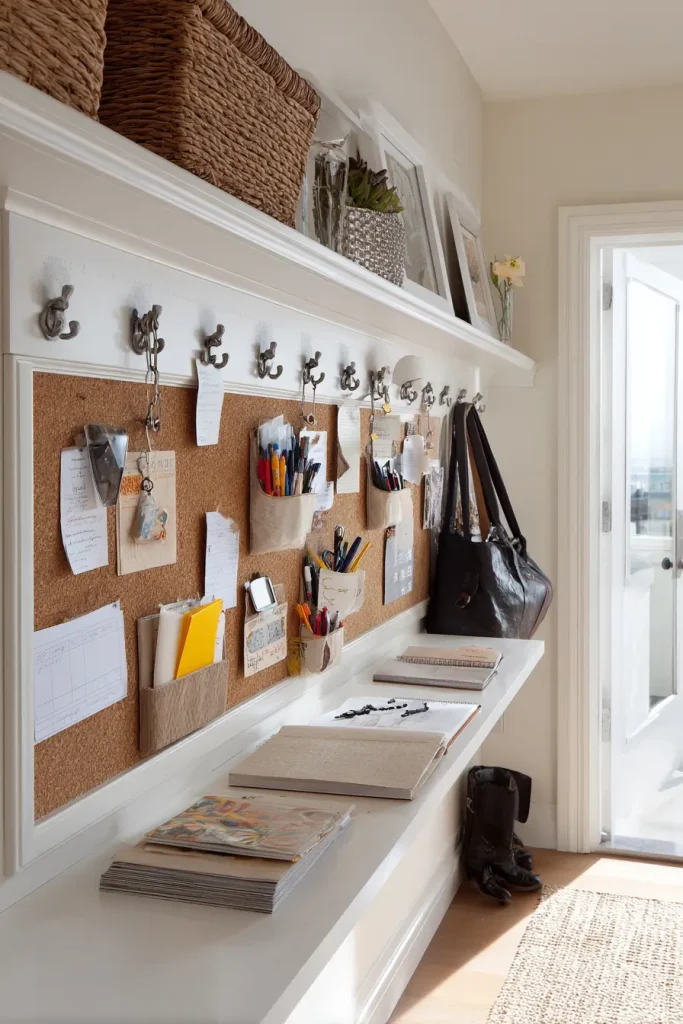 12. Build a Mini Command Center Into One Wall Panel