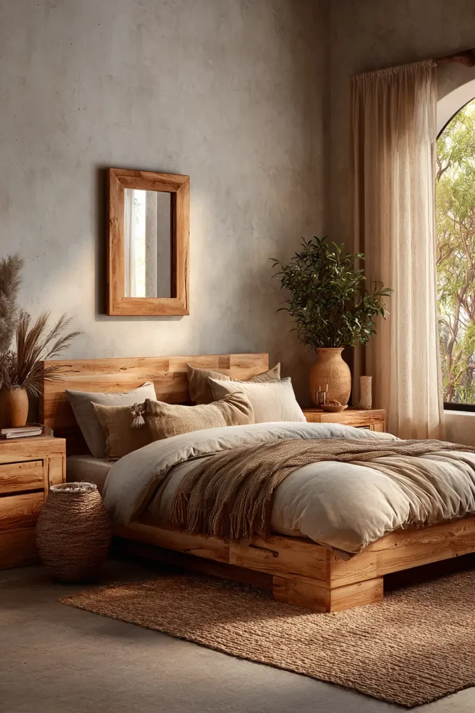 12. Choose Furniture With Warm Natural Wood Tones