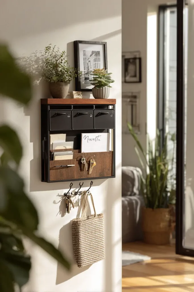 12. Hang a Wall Organizer That Actually Does a Job