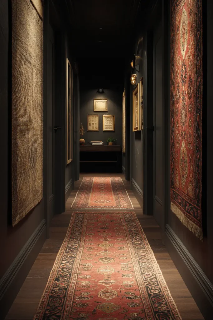 12. Layer Rugs and Runners for Warmth and Pattern