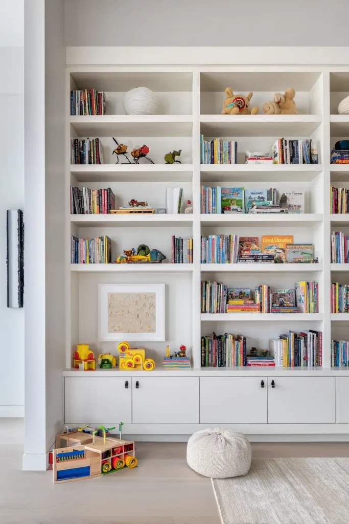 12. Make a Book and Toy Display That Gets Used