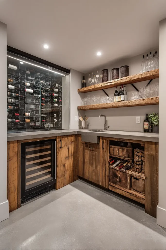 12. The Home Bar and Wine Cellar Layout