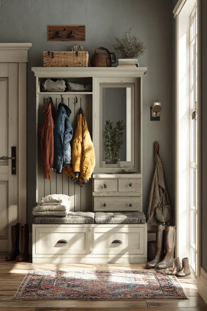 12. Use a Hall Tree When Your Space Is Under 4 Feet Wide