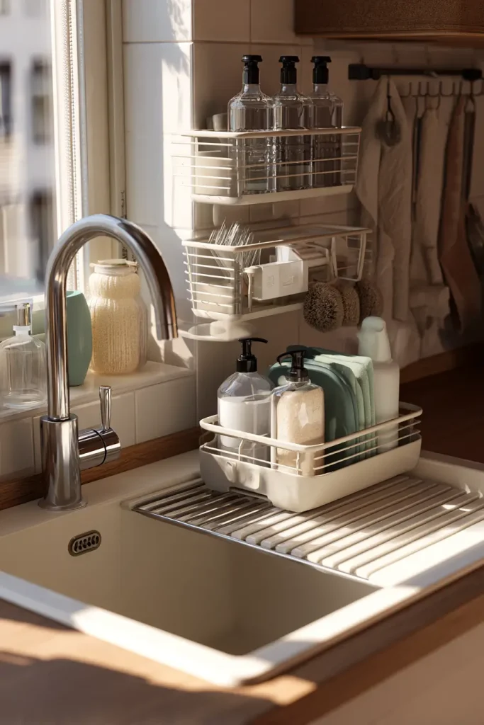 13. Set Up Your Sink Area Like a Pro