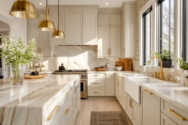 15 Stunning Kitchen Ideas with Gold Hardware
