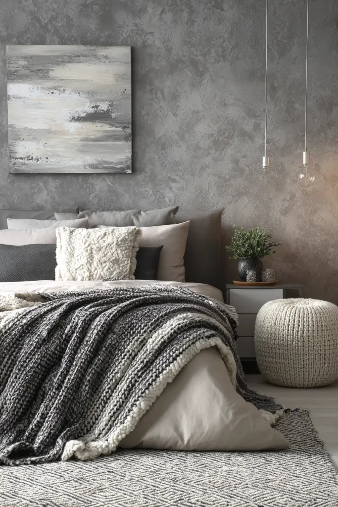 15. Monochrome Bedroom Aesthetic (One Color, Many Shades)