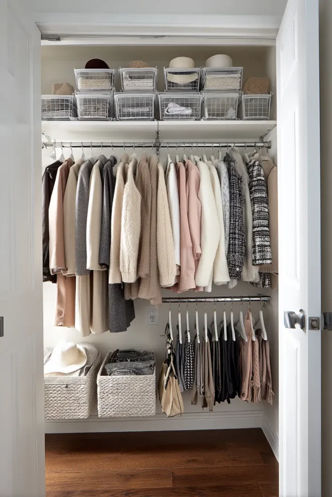 15. Organize Your Coat Closet Like It's a Room, Not a Storage Disaster