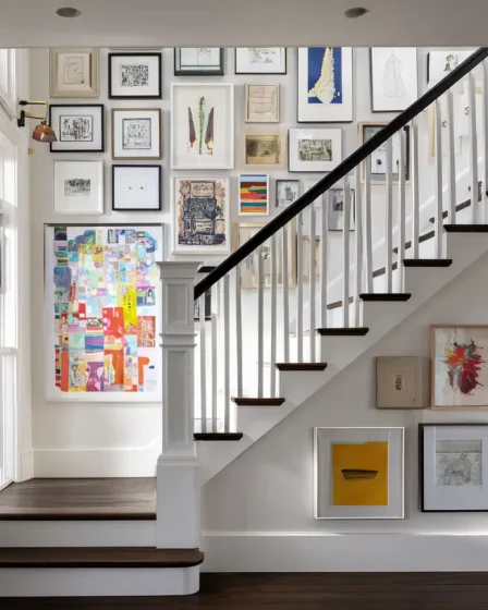 16 Staircase Wall Decor Ideas That Turn Dead Space Into a Feature