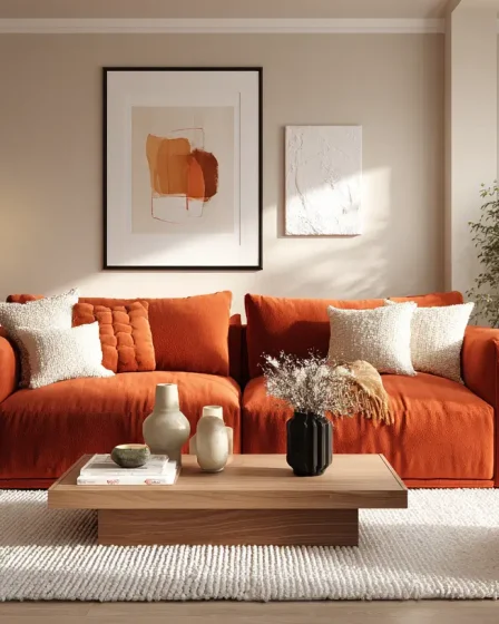 16 Stylish Orange Couch Living Room Ideas That Actually Work in 2026