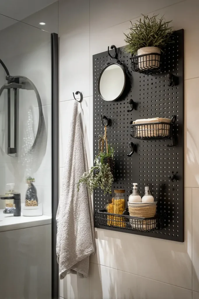 16. A Pegboard Organizer That Also Looks Good