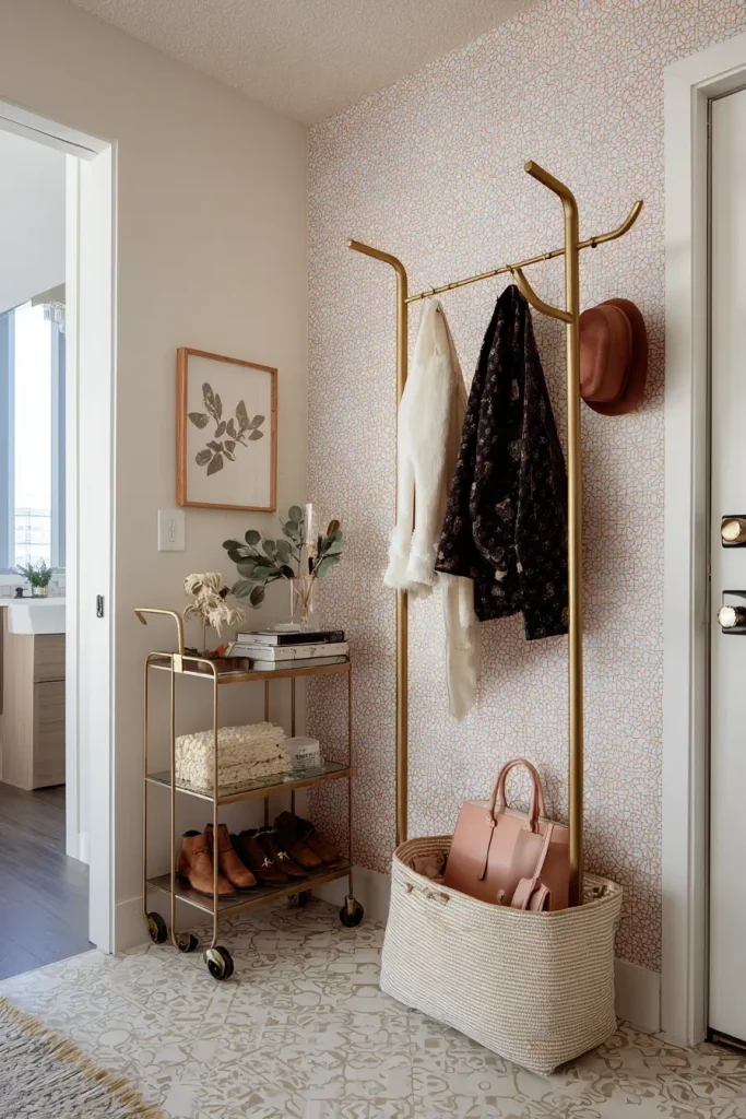 16. Get a Styled Entryway Without Touching a Single Wall (Renter Edition)
