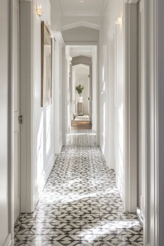 16. Paint or Tile the Floor for a Designer Look