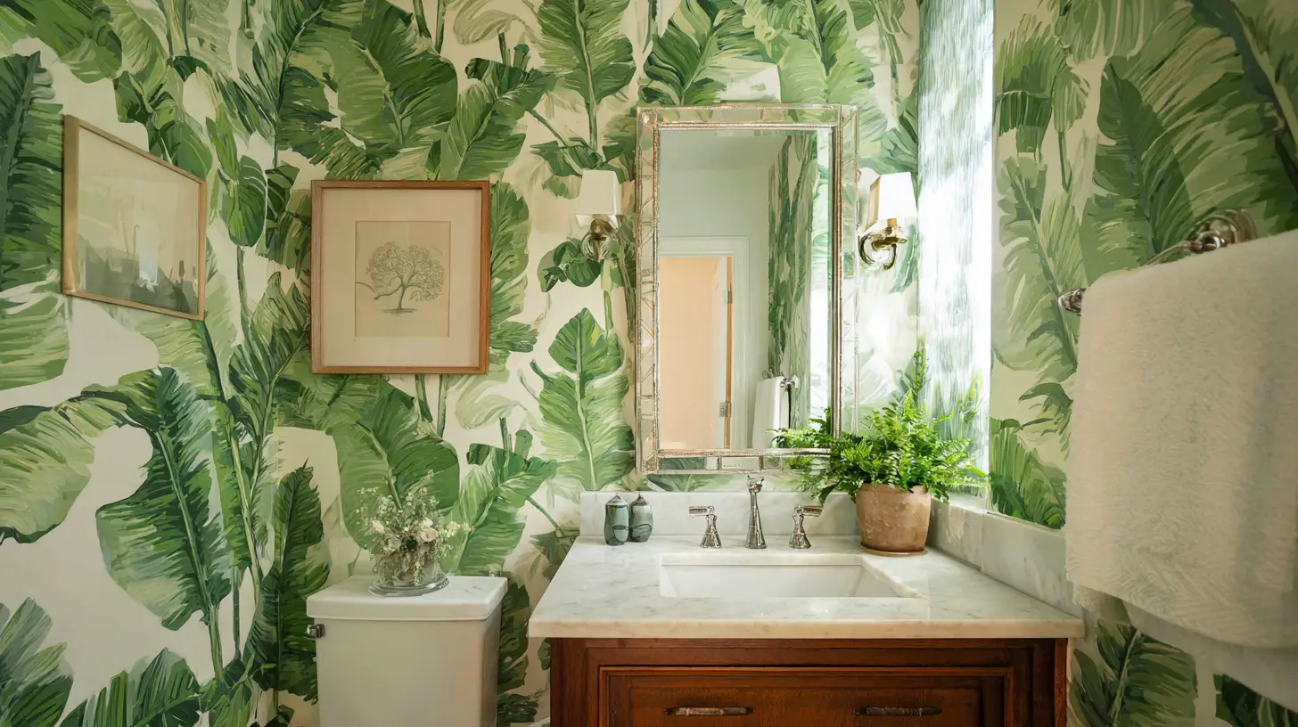 17 Removable Wallpaper Ideas for Rental Bathrooms