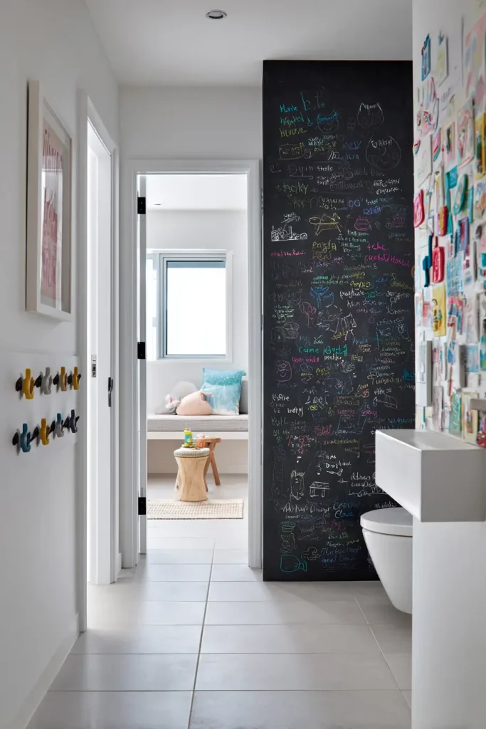19. A Chalkboard Paint Panel for Families