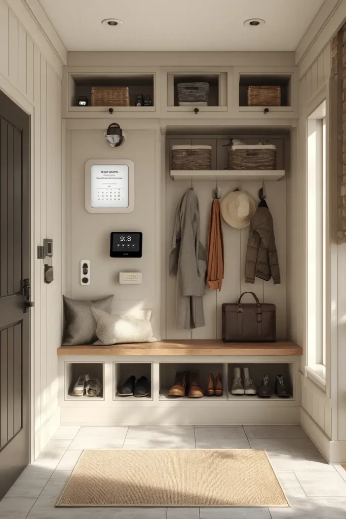 19. Use Smart Home Features to Make Your Mudroom Work Harder