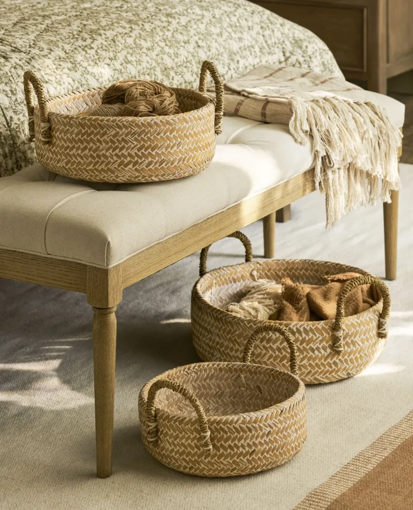 2. Add Woven Wall Baskets