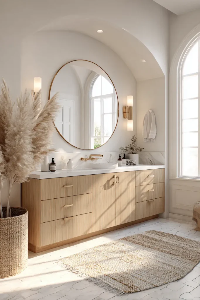 2. An Oversized Round Mirror