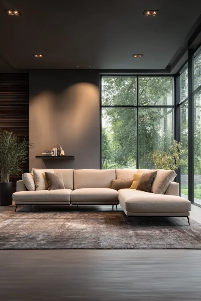 2. L-Shape Luxury Sofa for Open-Concept Living Rooms