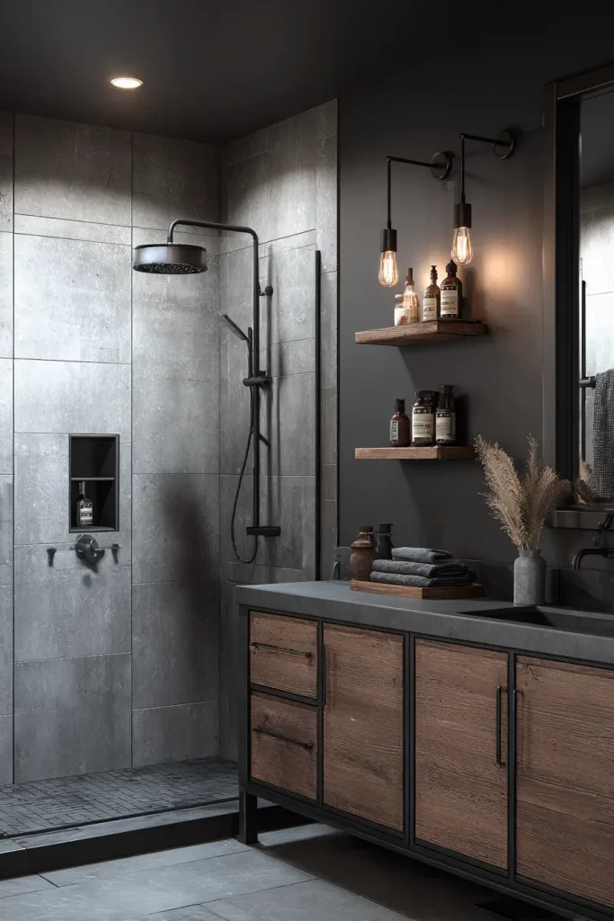 2. Replace Chrome Hardware With Matte Black Fixtures