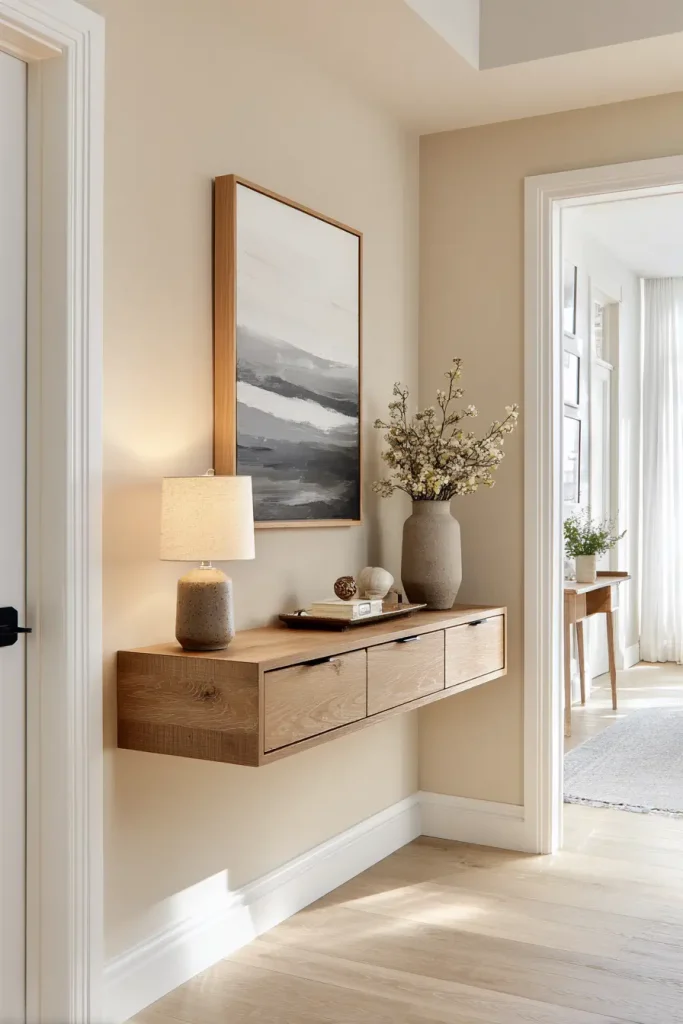 2. Slim Console Tables That Hide the Mess