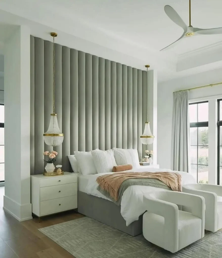 2. Statement Headboards That Anchor the Room
