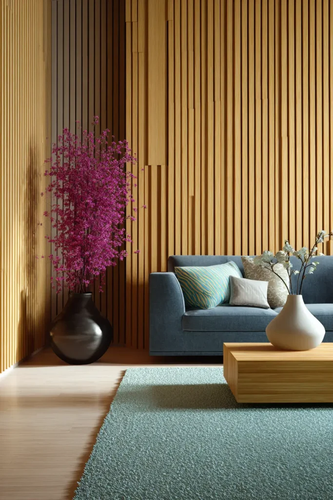 2. Textured Wall Panels & 3D Wall Designs