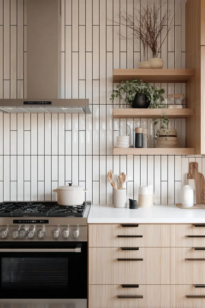 2. Vertical Stacked Subway Tile