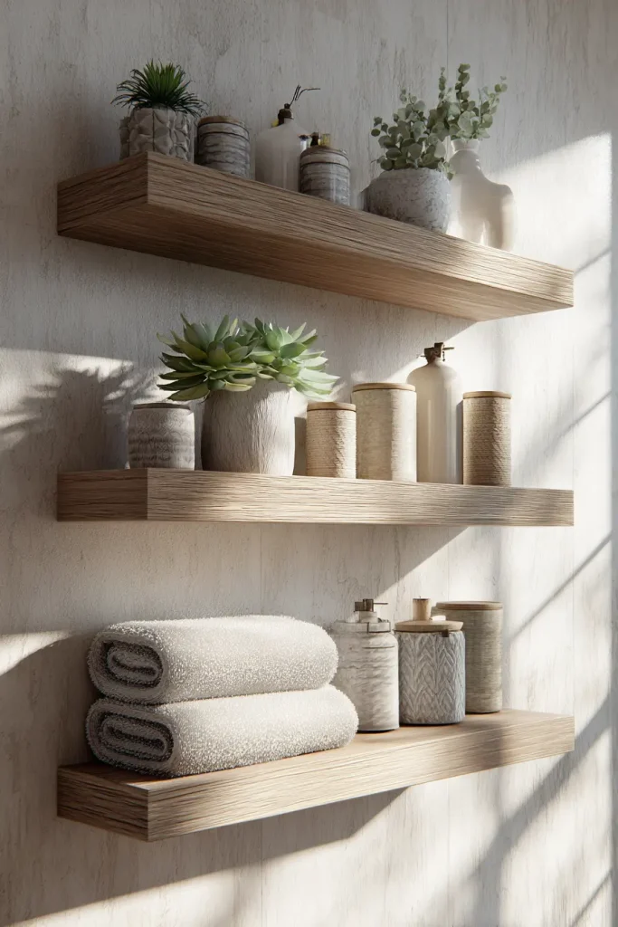 3. Floating Shelves Styled Like a Designer Did It