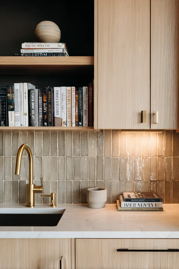 3. Matte Black Zellige Style Tile