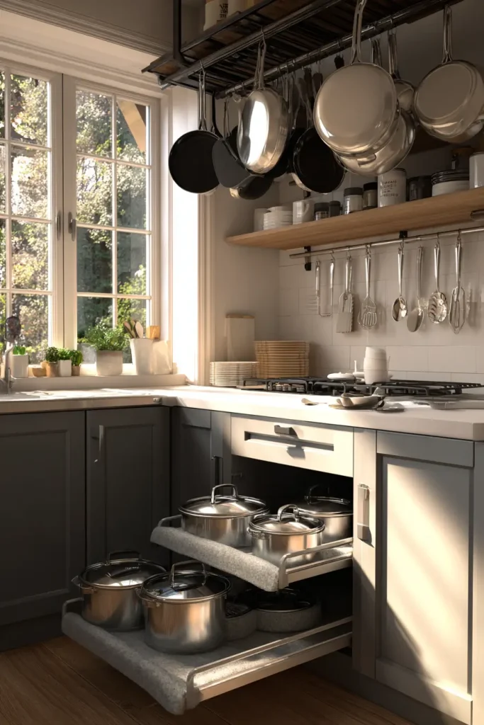 3. Organize Pots and Pans So You Can Grab One in Seconds