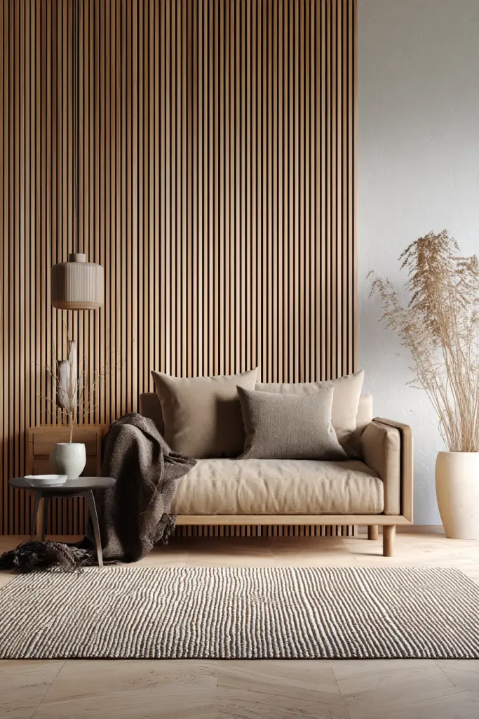 3. Textured Wall Panels or Slats