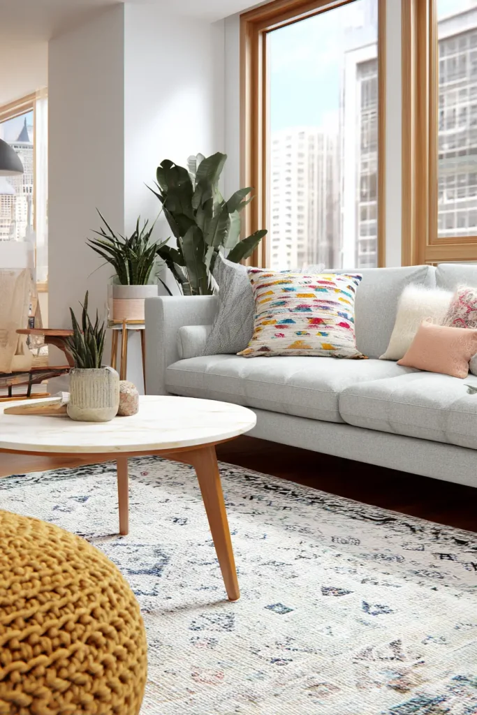 4. Buy a Rug That Hides Mess Between Cleanings