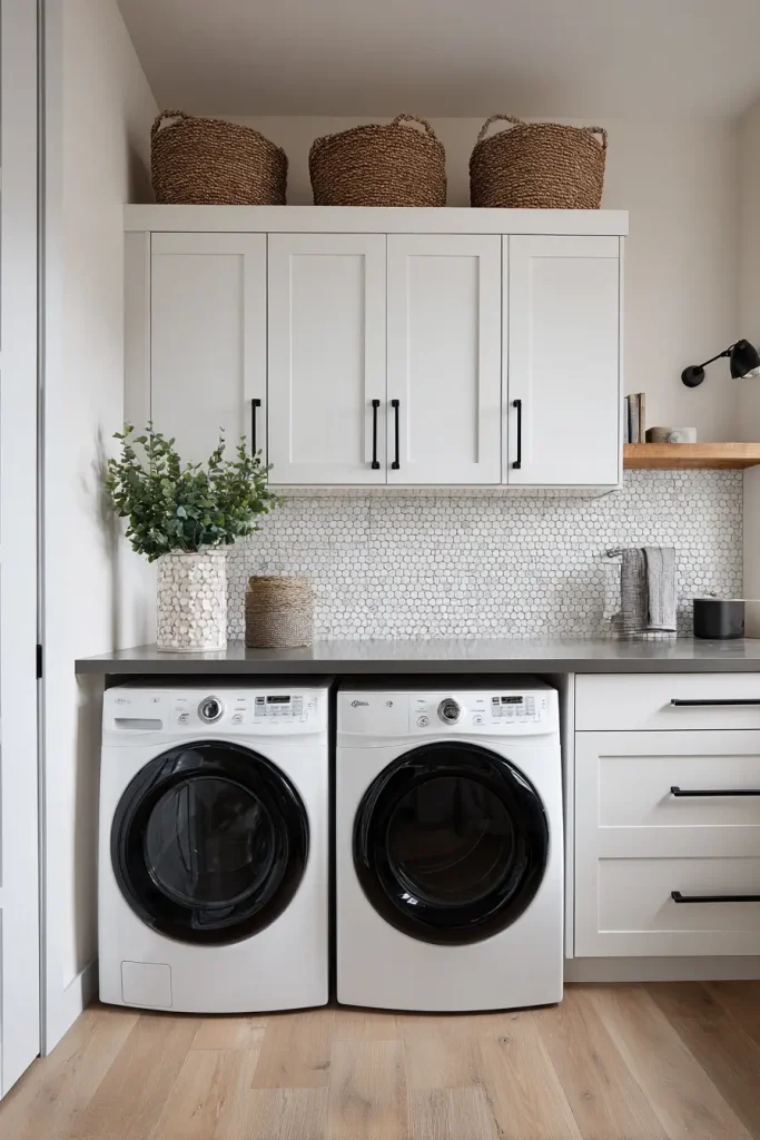 Create a Modern Basement Laundry Room Look