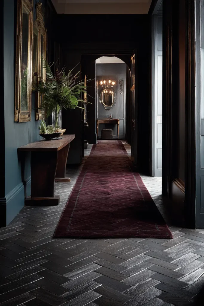 4. Install Dark or Patterned Flooring That Anchors the Space