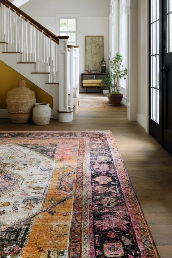 4. Lay Down a Bold Entryway Rug