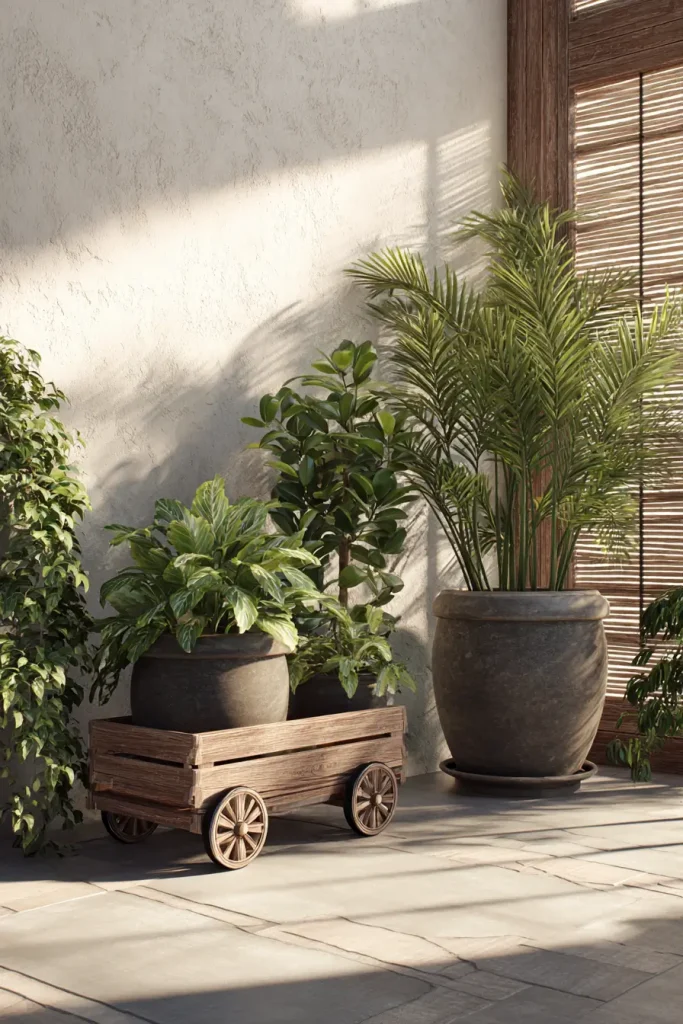 4. Rolling Planters With Wheels