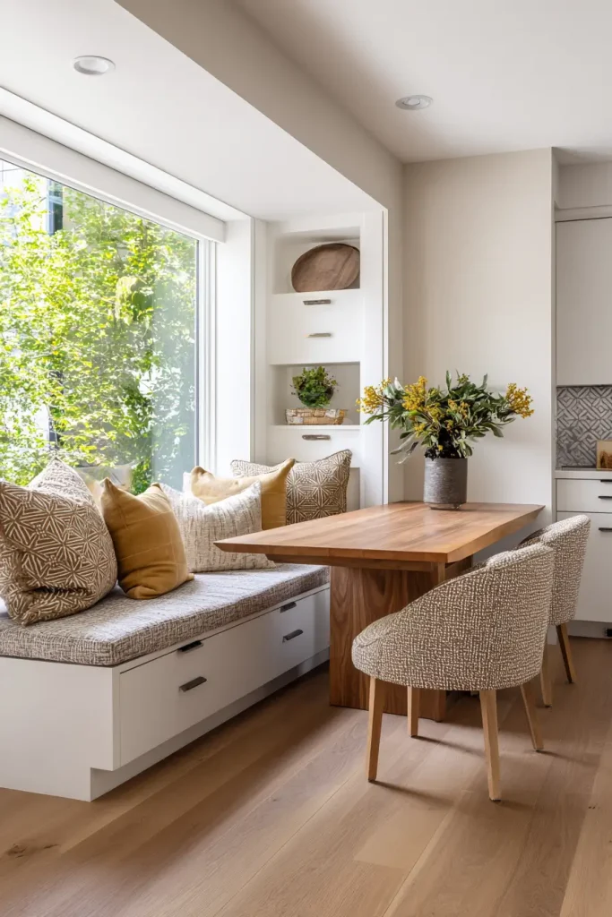 5) Built-In Banquette Seating With Hidden Storage