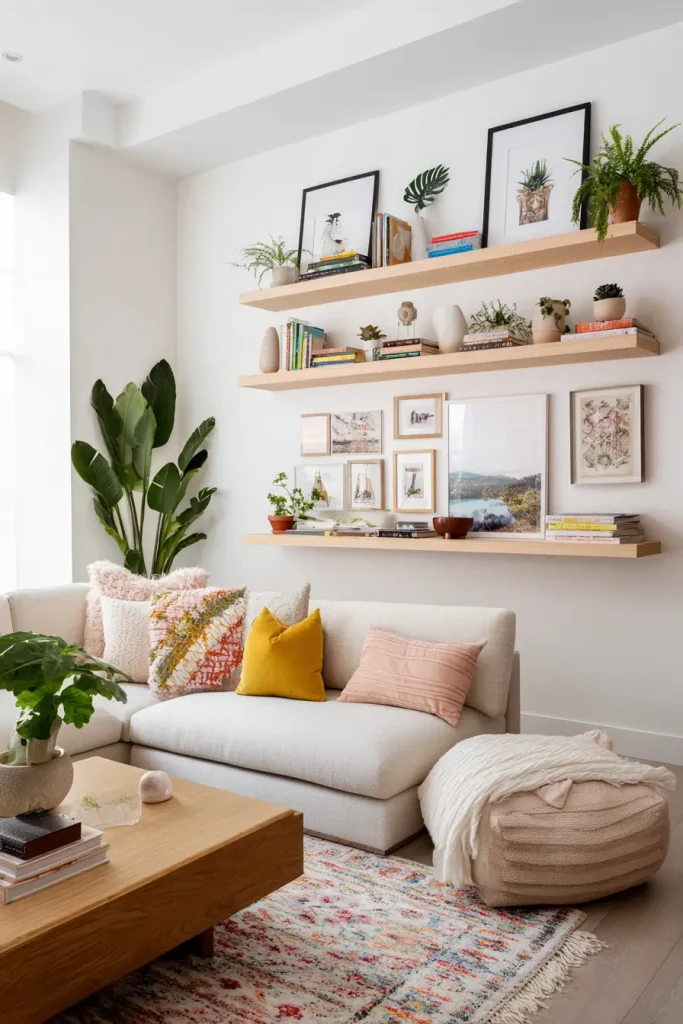 5. Floating Shelves for Functional Decor
