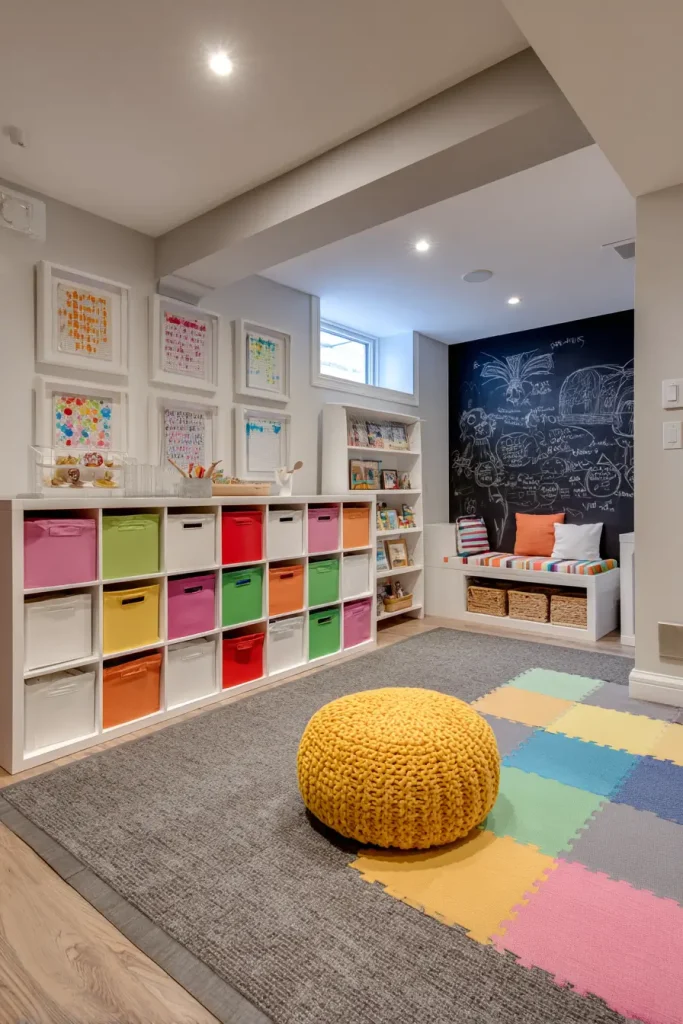 5. The Kids Playroom and Storage Wall Layout