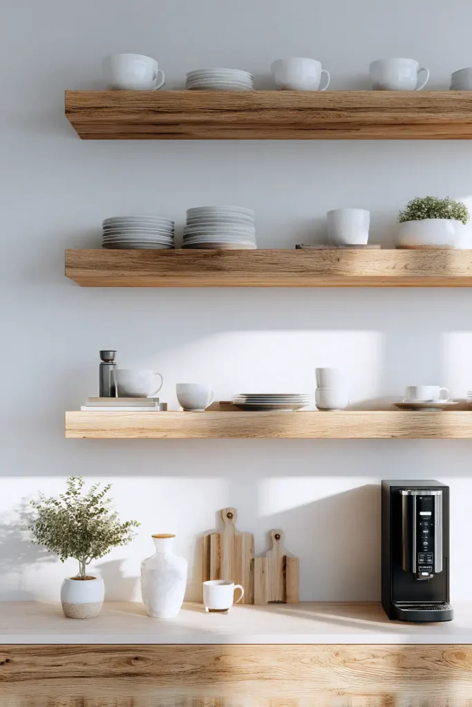 6. Add Open Floating Shelves