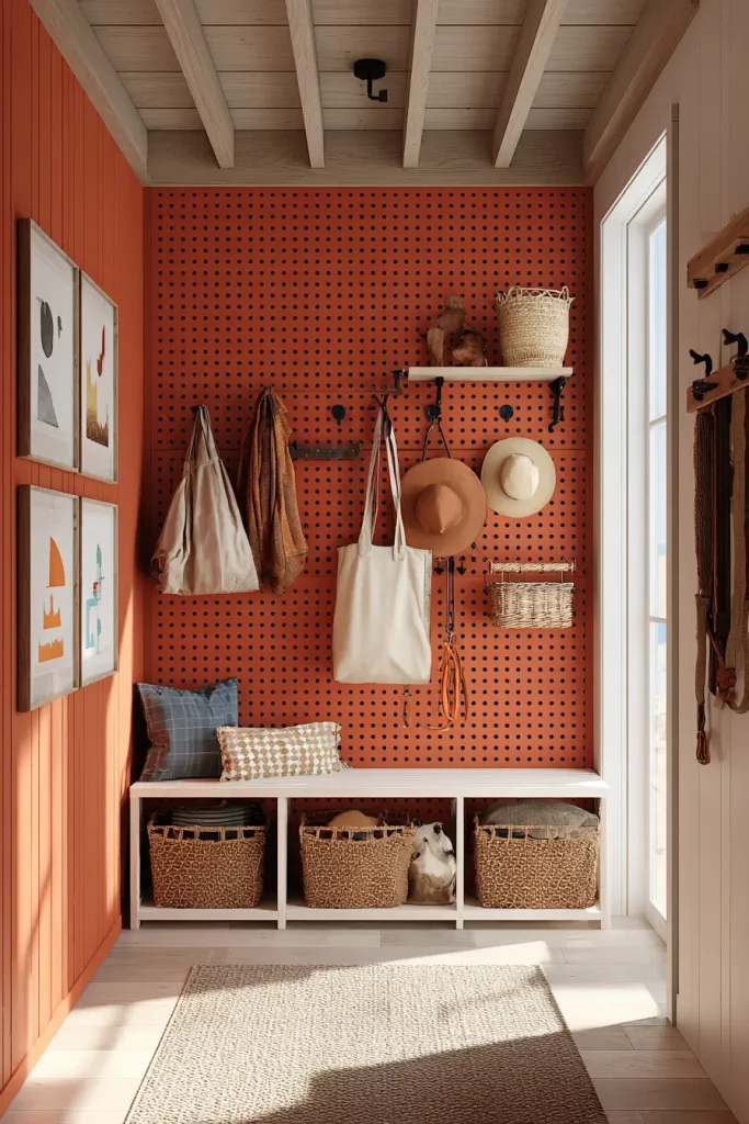 6. Install a Pegboard Wall for Storage You Can Rearrange Anytime