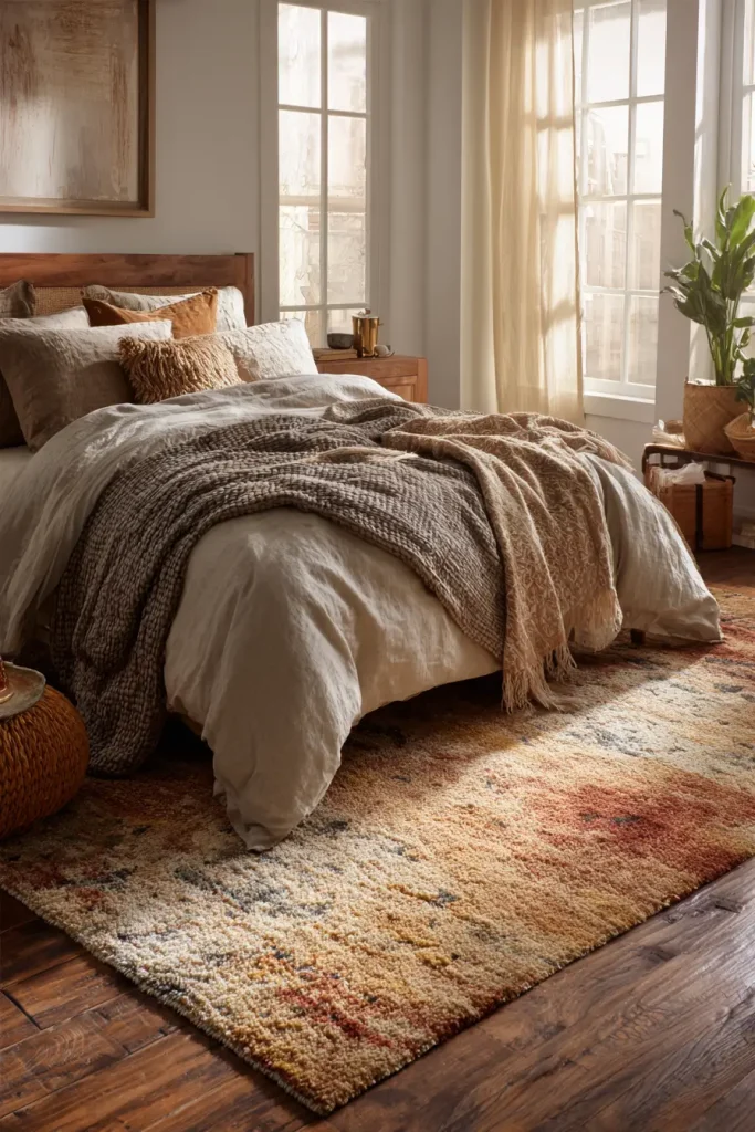 6. Put a Soft Rug Next to Your Bed