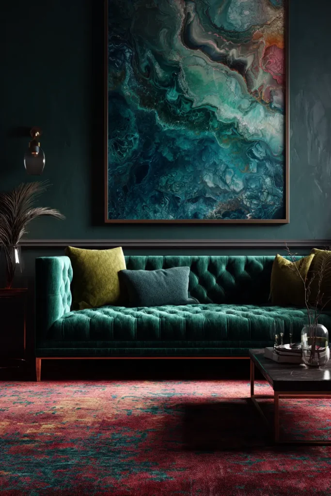 6. Velvet Sofas for Rich Texture
