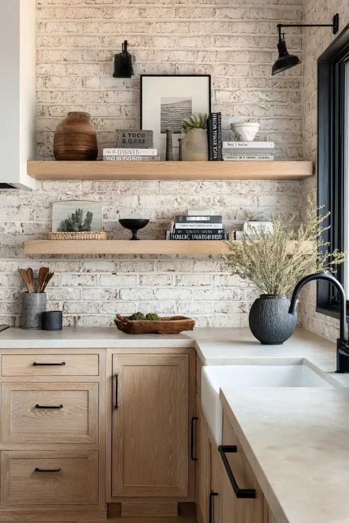 7. Classic Whitewashed Brick