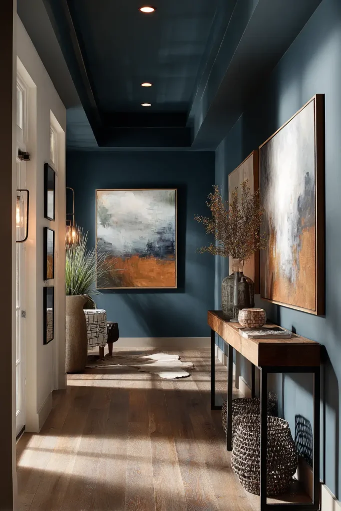 7. Paint the Entryway a Distinct Color to Make It Feel Like a Real Room