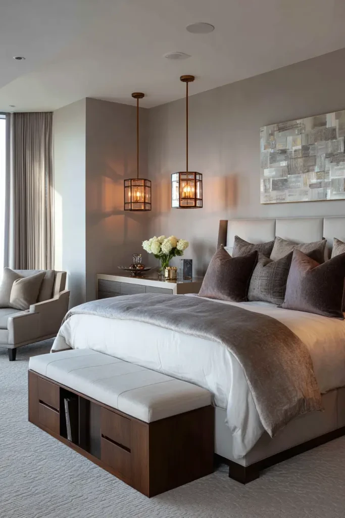 8. Hotel-Inspired Bedroom Layout Ideas