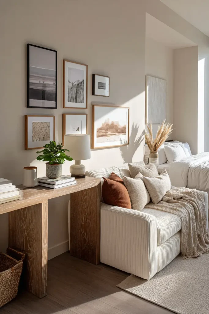 8. Place a Console Table Behind Your Sofa